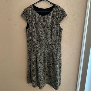 Plus Size AB Studio black and white knit dress